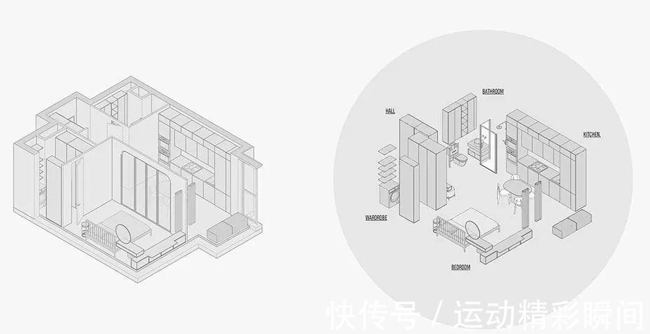 玄关|37㎡奶油系单身公寓,极简却很有质感,堪称小户型设计教科书!