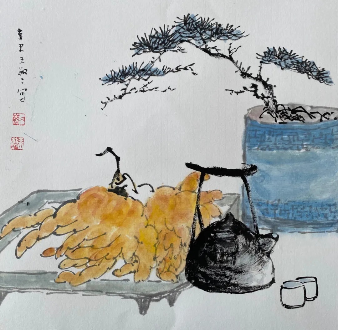 蔡玲!《书画南北方》一一《写意生活艺术组合》迎春中国画小品展