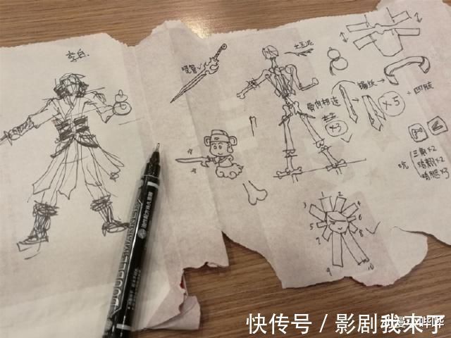 鸡骨头|大神用吃剩的鸡骨头做了个李白“手办”,邻桌的小学生直接看懵了