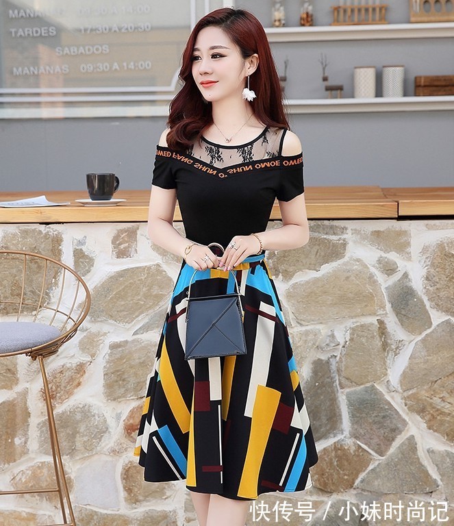 连衣裙|超级气质,小个子的洋气露肩裙子