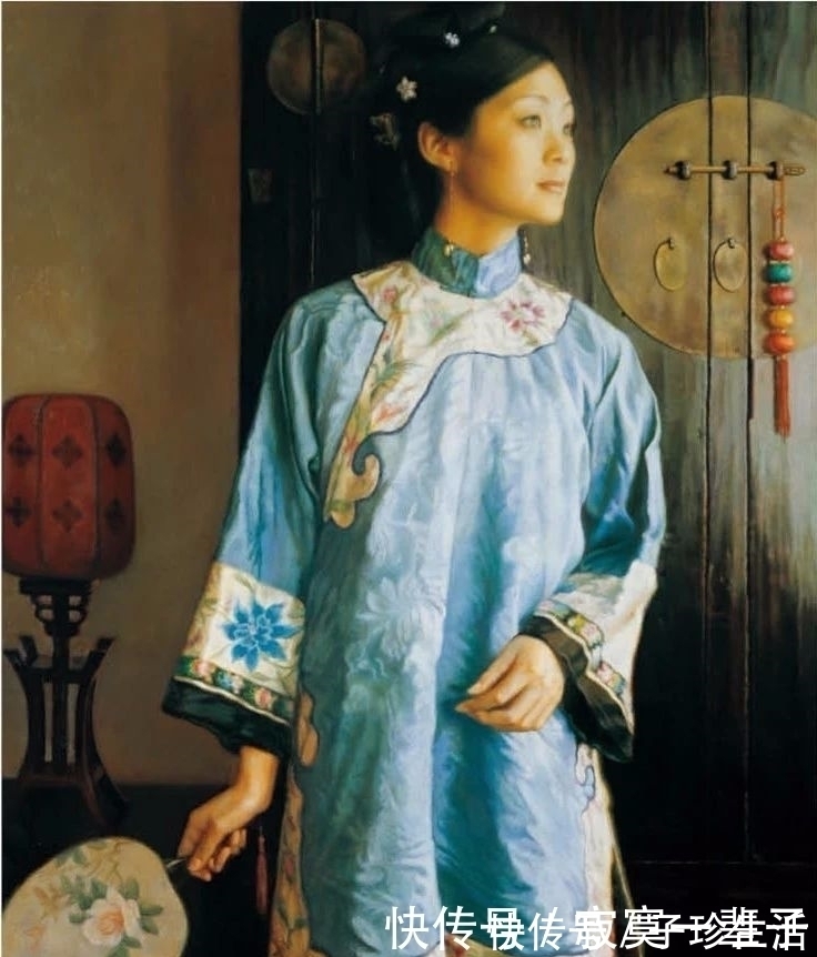 渠成#也只有他的油画，能将传统东方女性的美表现得淋漓尽致