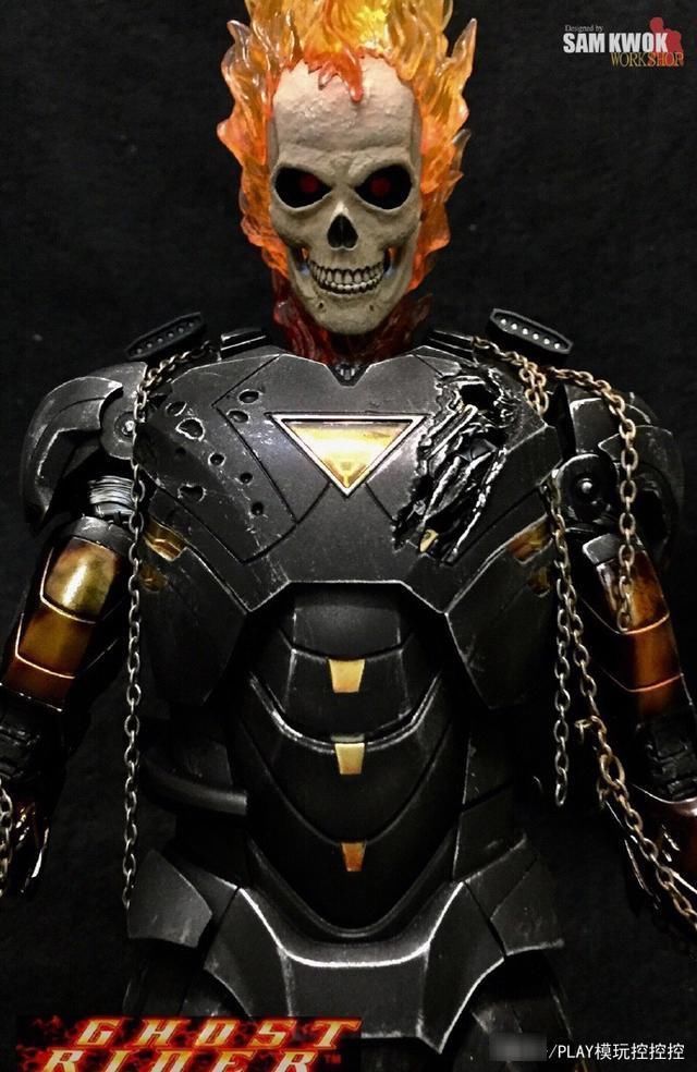 模友|恶灵骑士样式钢铁侠模型改,它会是灭霸对手吗?