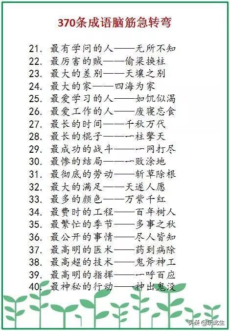 脑筋急转弯|370条成语脑筋急转弯 最大的家—四海为家，这样学成语孩子会上瘾