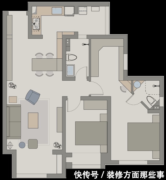 私密性|110平现代风三居室,全屋以白色为基调阳光透进来,非常惬意