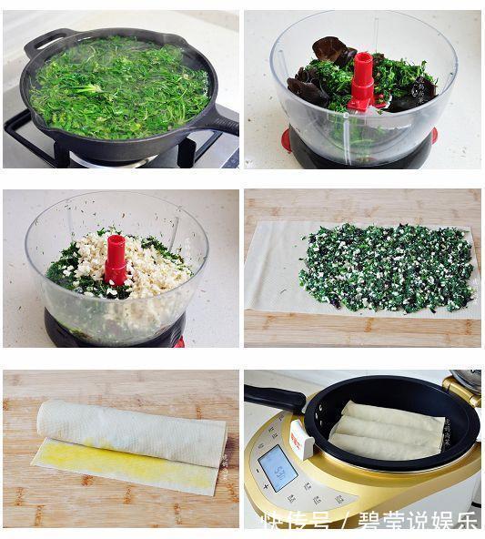 荠菜新吃法，卷起来蒸5分钟，清鲜软嫩，一口一个吃不停