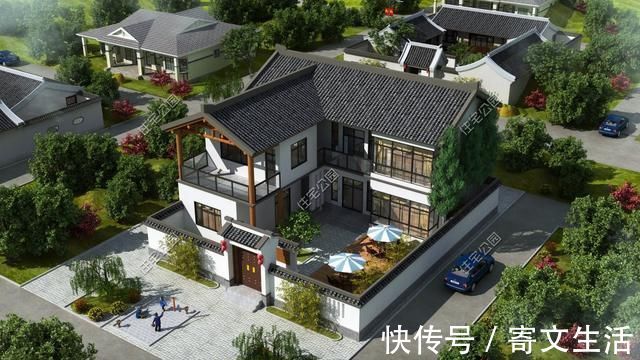 中式别墅|农村盖小院，我只服这5套中式别墅，最低20万你盖不