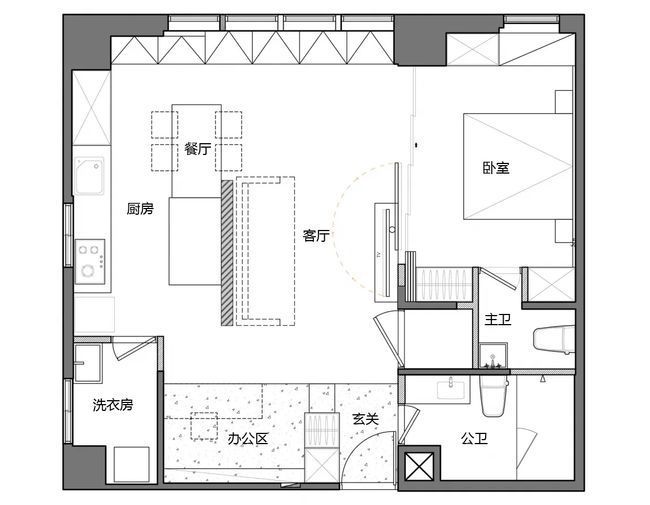 公寓|51岁阿姨送女儿38㎡公寓作嫁妆，全屋装修清新又温馨