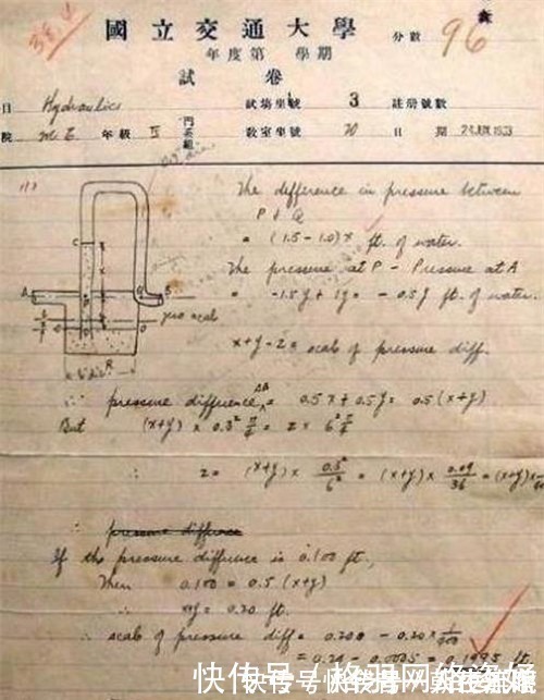 字迹$钱学森96分试卷曝光,字迹工整堪比“印刷体”,远胜许多书法家