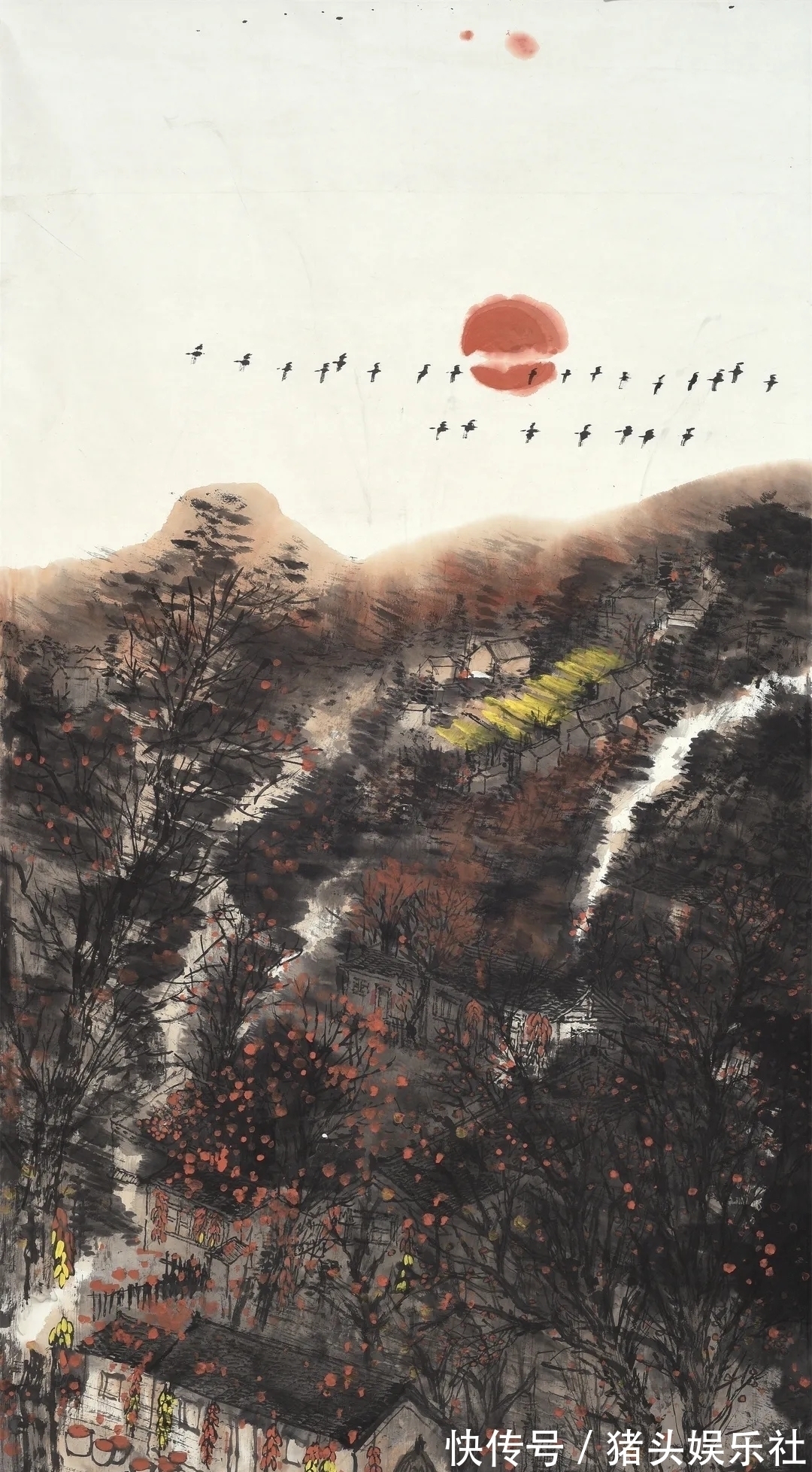 山水画!频频入选全国中国画展的女画家|张云龙重彩山水画