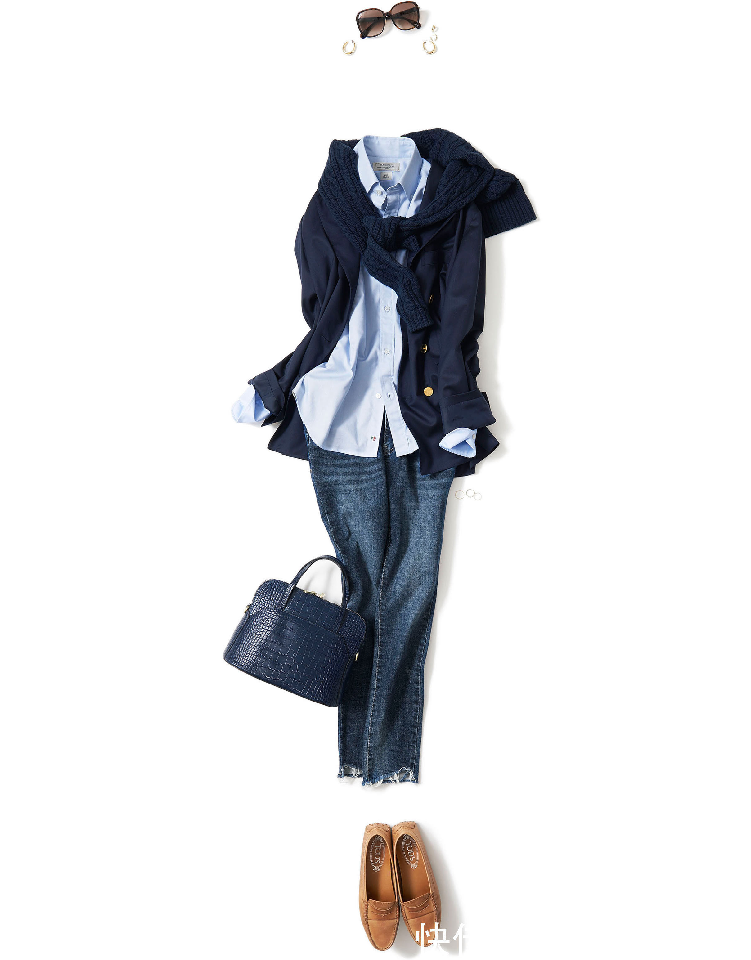 针织衫 春天穿衬衫时,请这样搭!4种高级“穿搭配色”方案,每套都完美