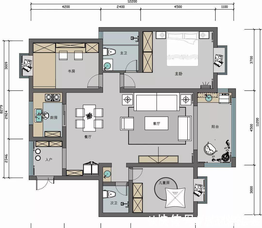 优雅|她家128㎡轻奢美式风，优雅大气，一不小心美成为了样板间！