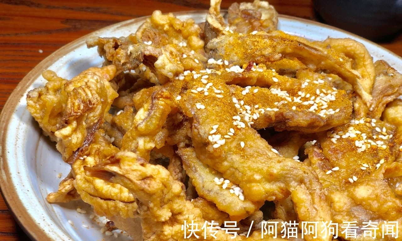 面糊|炸蘑菇时，不要直接下锅炸，多加一步，口感又香又脆不回软