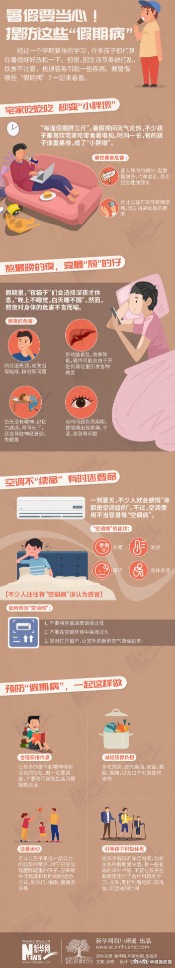 暑假|暑假要当心！提防这些“假期病”