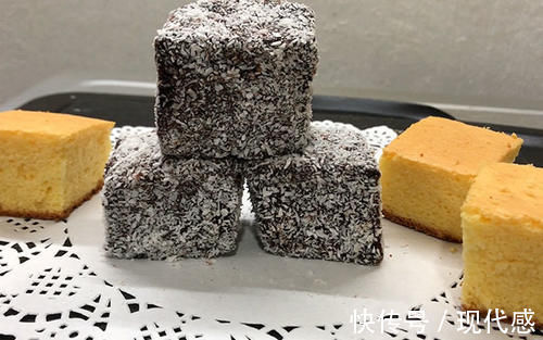 可可粉|普通蛋糕华丽变身莱明顿蛋糕，原来这么简单，高端大气，绵软细腻