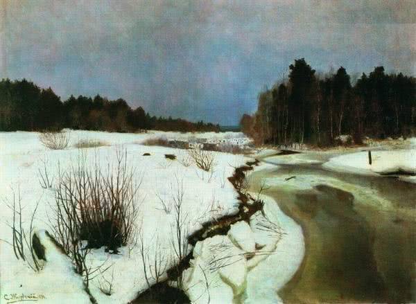 斯坦尼斯#S在集中营的列维坦得意弟子茹科夫斯基油画作品