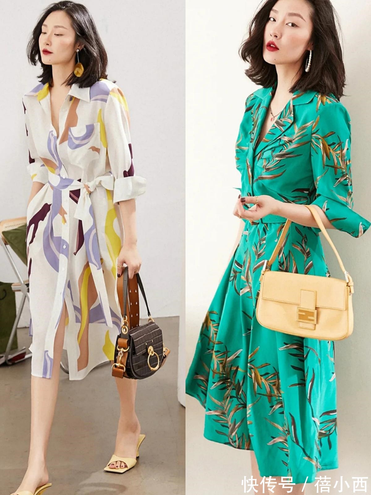 纯色|气质很一般的女生,多穿印花裙、衬衫、半身裙,变美是迟早的事