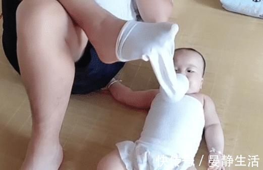 奶爸|“爸爸带娃,只要活着就好”,奶爸臭袜子用处多,花式喂娃火了