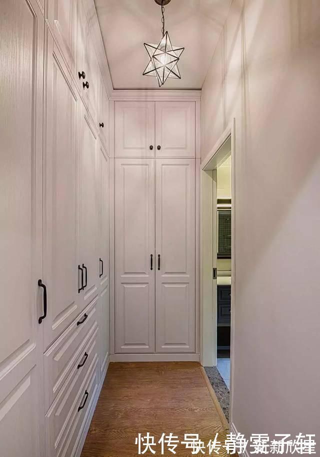 电视墙|小夫妻爆改130㎡婚房，头一次L型的大衣柜，真的很大气