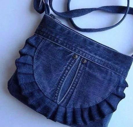 diy 一条旧牛仔衣裤,就能改造出女生喜欢的包包,以后都不舍得扔了