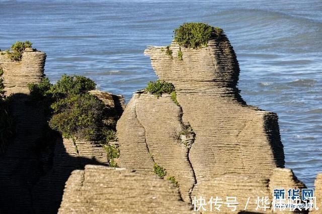 鬼斧|上帝摊下的“千层饼”，新西兰薄饼岩展现大自然的鬼斧神工