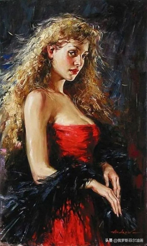 赏读&奔放美艳,活力无限~俄罗斯画家安德鲁的油画作品赏读