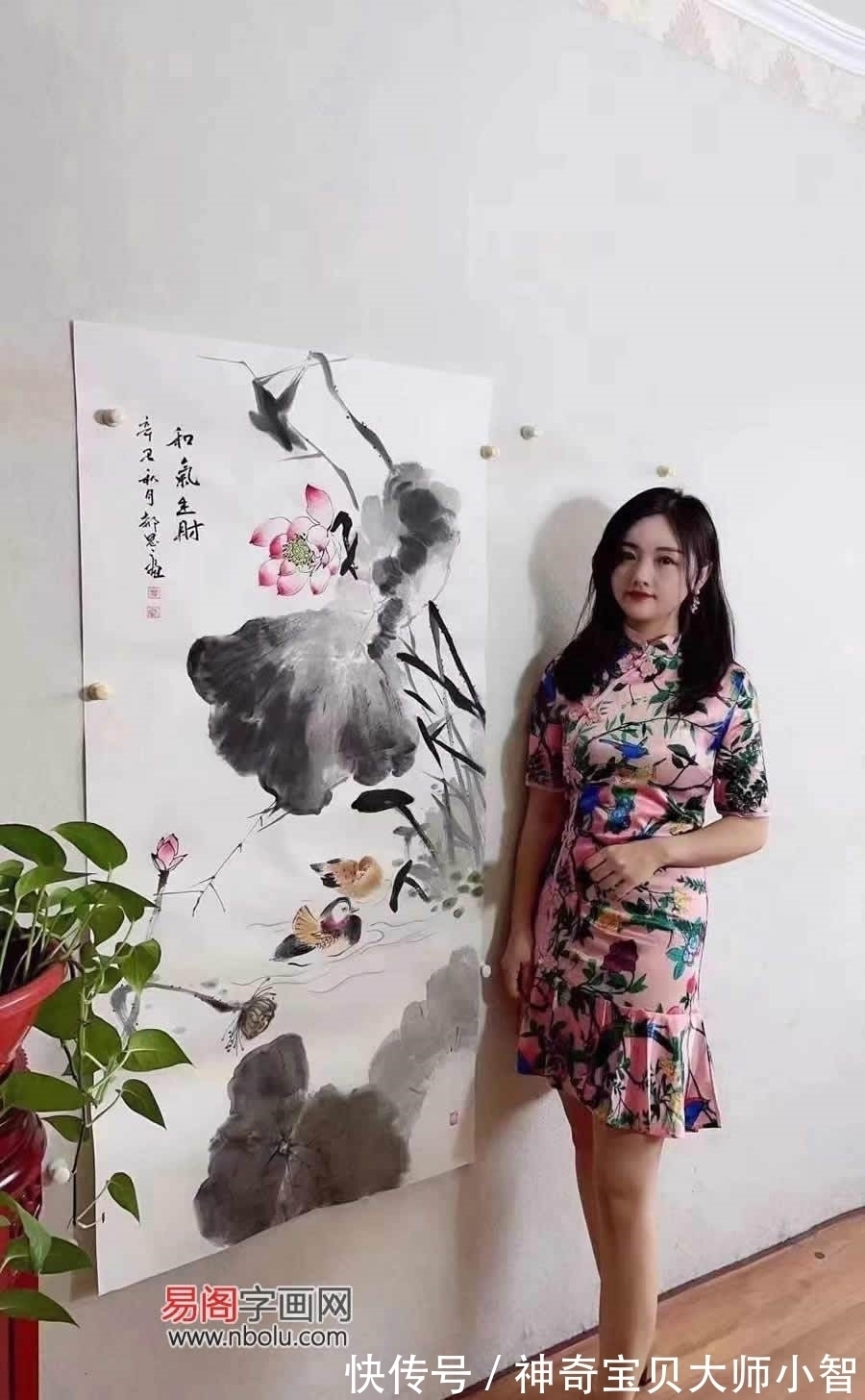 花鸟画家&郝思思:妙笔神韵,刻画入微,传承经典的美女花鸟画家