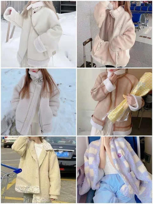  外套|羊羔毛外套造型百变，还是短款更适合小个子，保暖又不压身高