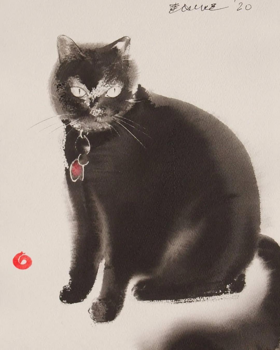 专画国画的老外,竟被10万人狂热追捧,看完作品立马佩服不已