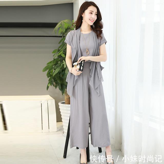 套装|短袖+阔腿裤套装,飘逸的视觉,透出你洒脱的个性