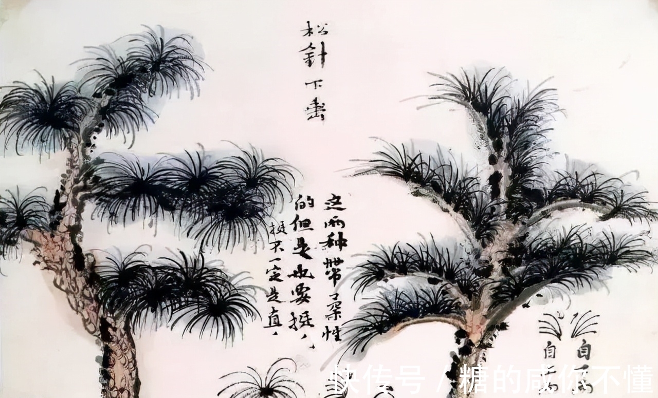 树木@「津门网」陆俨少的课徒稿:如何把一棵树画好