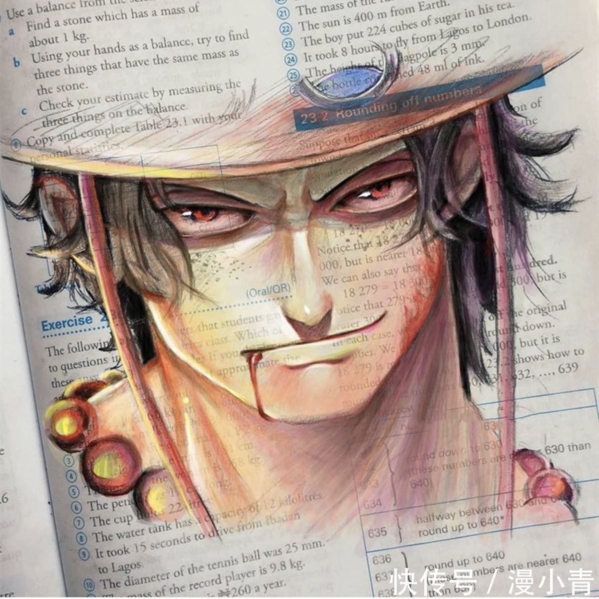 人物!画师上英文课开小差,画出了经典的人物形象,难道美术课不能画吗