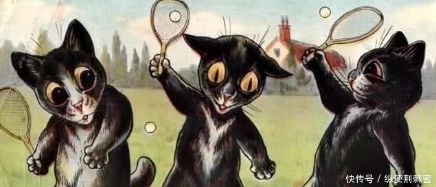 精神病@他画了一辈子猫,患上精神病后画风大变,把猫画成人越看越诡异