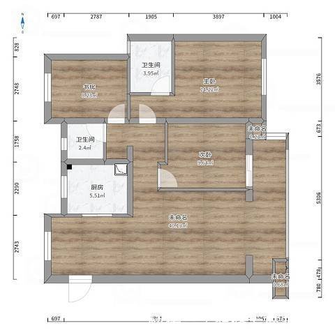 卧室|108平现代风三居室,开放式客厅时尚大气与餐厅精致浪漫结合