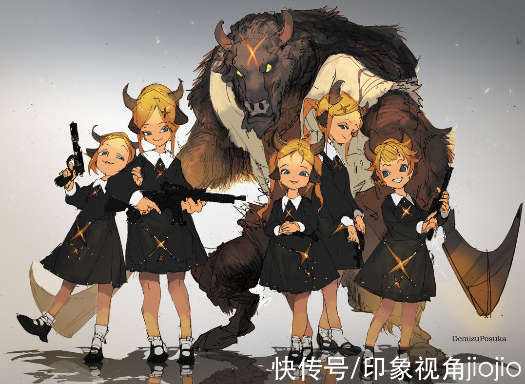 构图@幻想异世界插画作品,鱼眼镜头视角的构图方式很奇妙