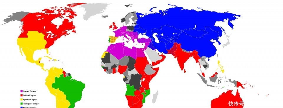 帝国|世界历史几大帝国，放到同一张世界地图，会是怎样？