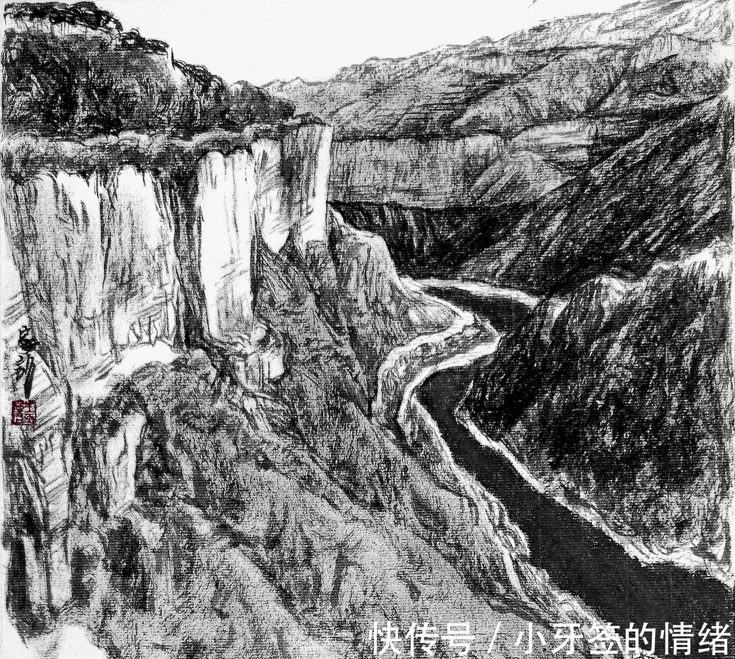 中国画|咫尺太行，小中见大 王家训国画山水写生