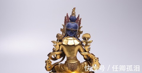 铜鎏金&清代,铜鎏金绿度母坐像