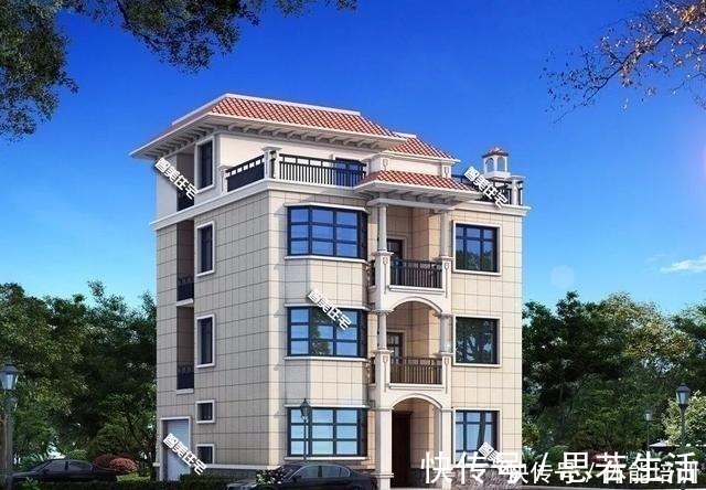 屋面处|面宽11米的3栋农村别墅,从两层到四层,每款户型都值得细品!