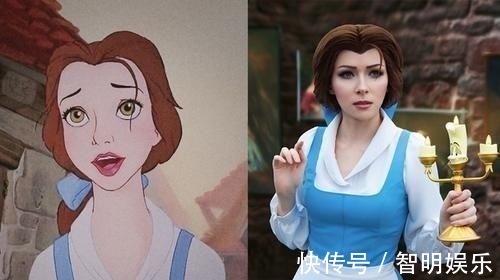 贝儿|迪士尼公主Cosplay，艾莎安娜年轻貌美，爱洛变成邋遢大妈