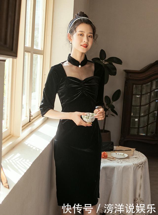 最近火了一种裙子，叫“旗袍裙”，显瘦复古，单穿打底两不误
