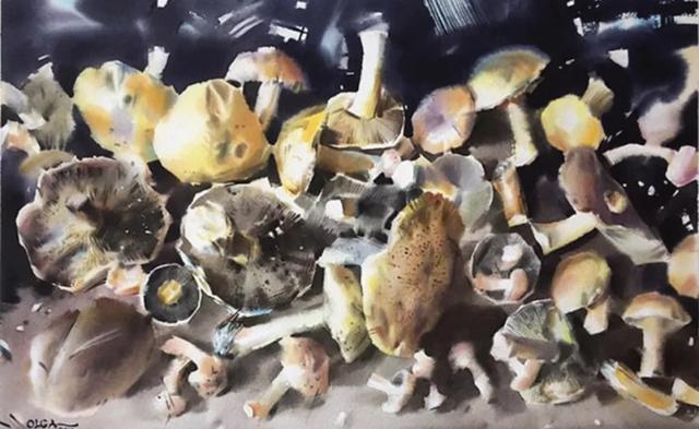 美术学院$城市人物水彩画│城市在她的笔下,充斥着温馨和随意