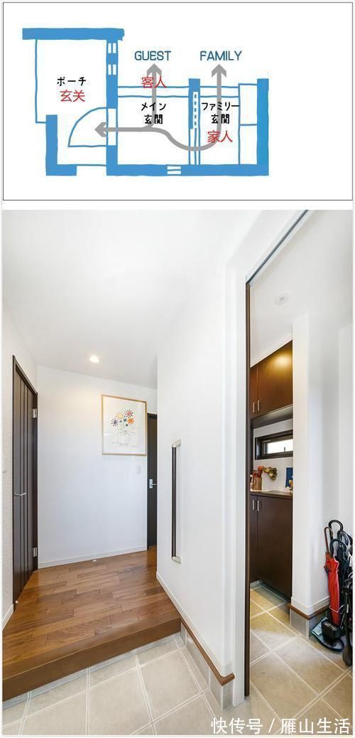 鞋柜|还是日本人较机智,拿出客厅2㎡借给玄关,立马获得一杂物间