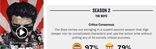 完美收官！《黑袍纠察队2》超解气大结局，烂番茄97%口碑大爆