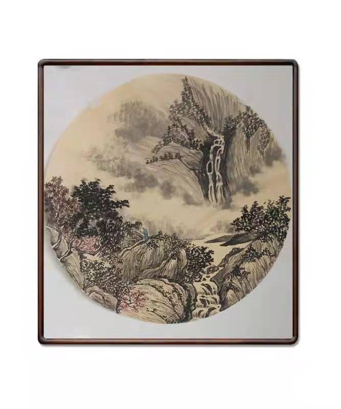 刘雪琴女士山水画深得陈泊清老师手授口传之下进步很快