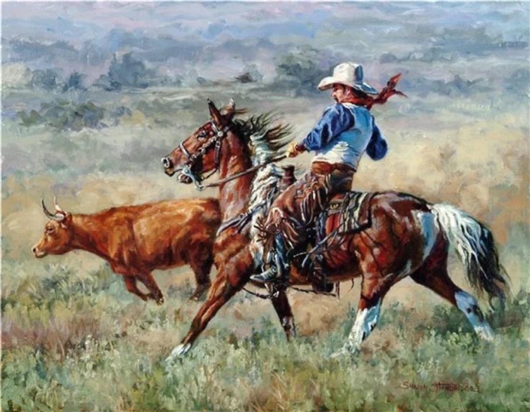 莎朗·斯坦德里奇#美国西牧风情油画 | 莎朗·斯坦德里奇作品欣赏