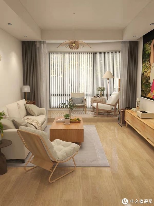 地毯|客厅设计灵感库，有吊顶、白墙、地毯，跟“网红装修”反着来