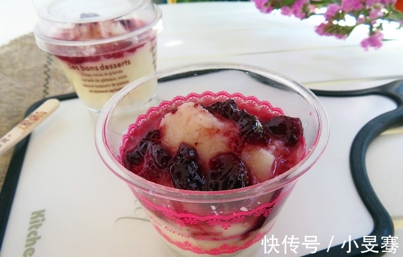 蓝莓酱|下午茶甜点，女儿带两杯它，自己没吃就被抢光，让下次多带！