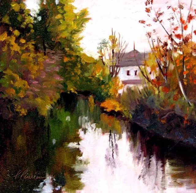 油画#加拿大画家Lili Anne Laurin的风景油画,在形色光影中倾洒出绝美风景