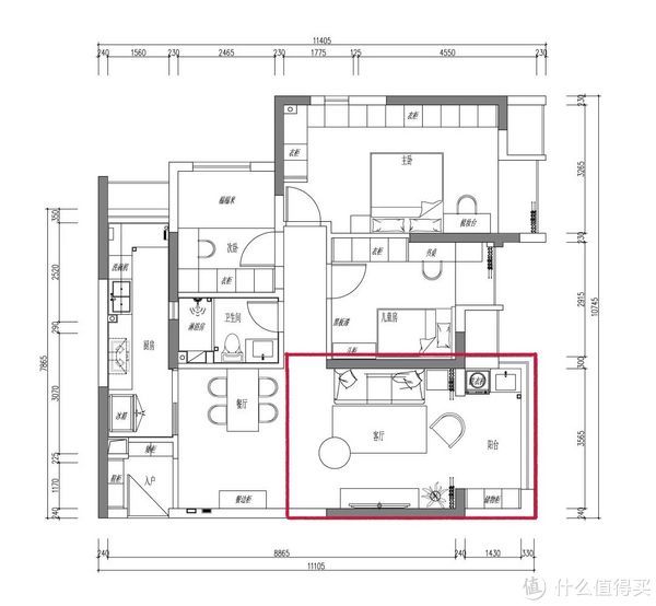 阳台|服！不要卫生间，坐拥5m长厨房，87㎡有娃之家住成典范？