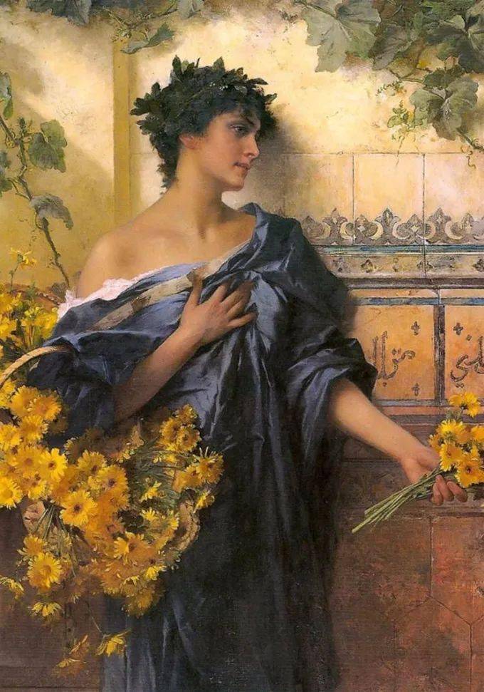 艺术学院!19世纪油画家笔下细腻的年轻漂亮女子,人物造型丰韵端庄 雍容华贵